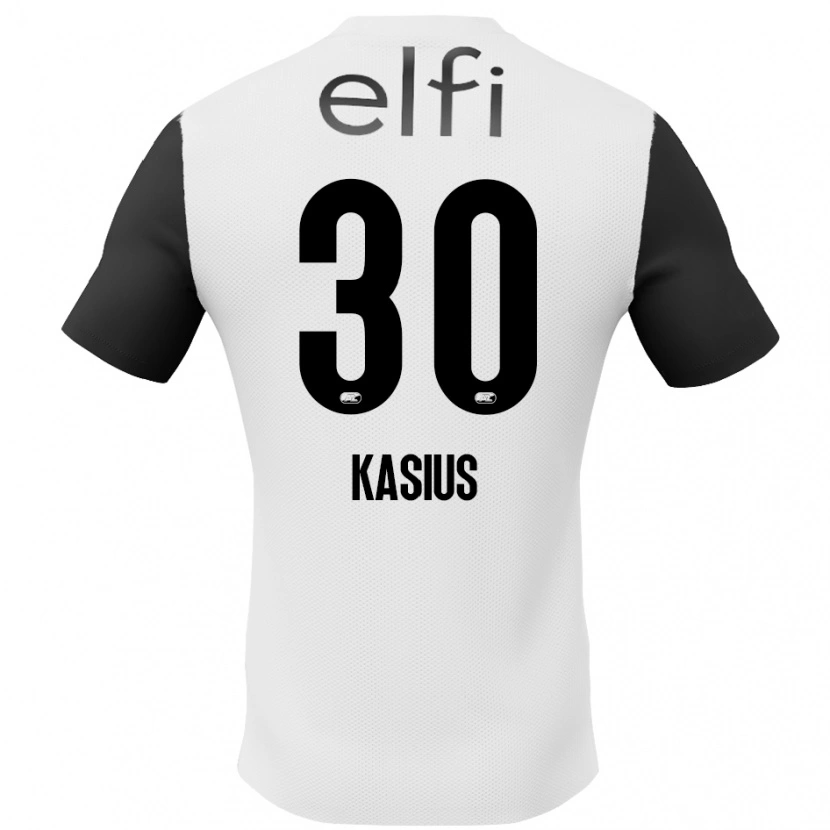 Danxen Mænd Denso Kasius #30 Hvid Sort Udebane Spillertrøjer 2024/25 Trøje T-Shirt