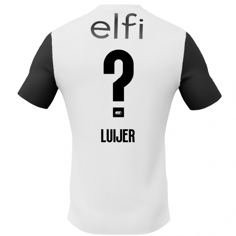 Danxen Mænd Rick Luijer #0 Hvid Sort Udebane Spillertrøjer 2024/25 Trøje T-Shirt
