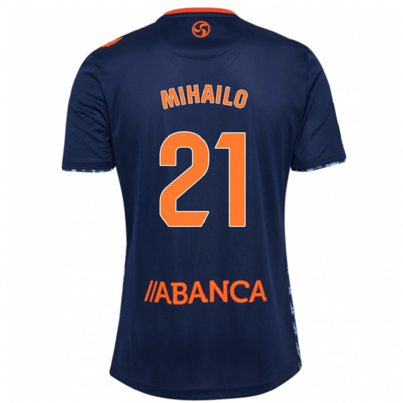 Danxen Mænd Mihailo Ristic #21 Marineblå Udebane Spillertrøjer 2024/25 Trøje T-Shirt