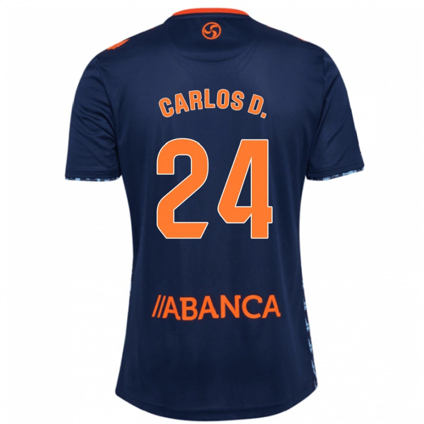 Danxen Mænd Carlos Domínguez #24 Marineblå Udebane Spillertrøjer 2024/25 Trøje T-Shirt