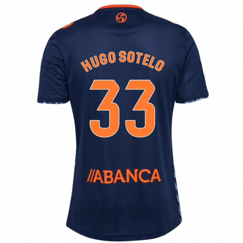 Danxen Mænd Hugo Sotelo #33 Marineblå Udebane Spillertrøjer 2024/25 Trøje T-Shirt