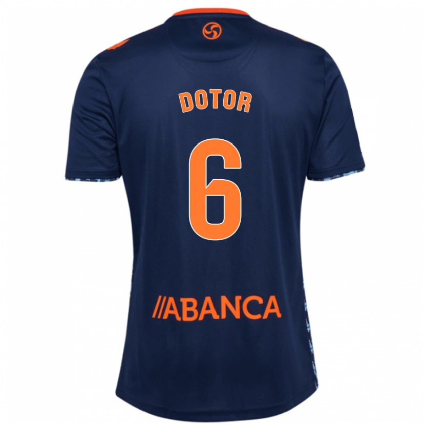 Danxen Mænd Carlos Dotor #6 Marineblå Udebane Spillertrøjer 2024/25 Trøje T-Shirt