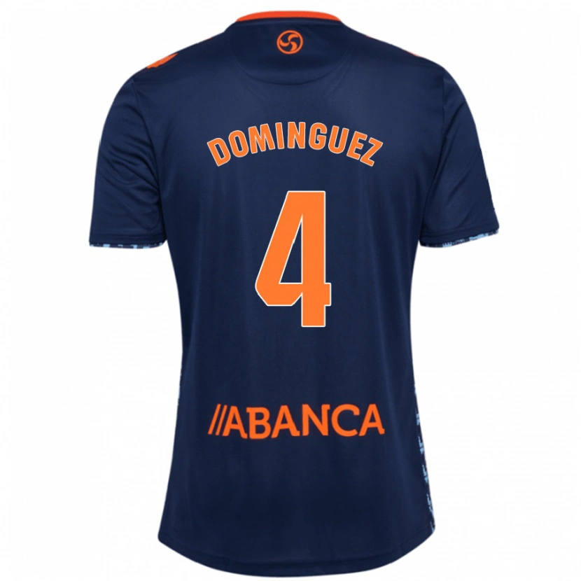 Danxen Mænd Javi Domínguez #4 Marineblå Udebane Spillertrøjer 2024/25 Trøje T-Shirt