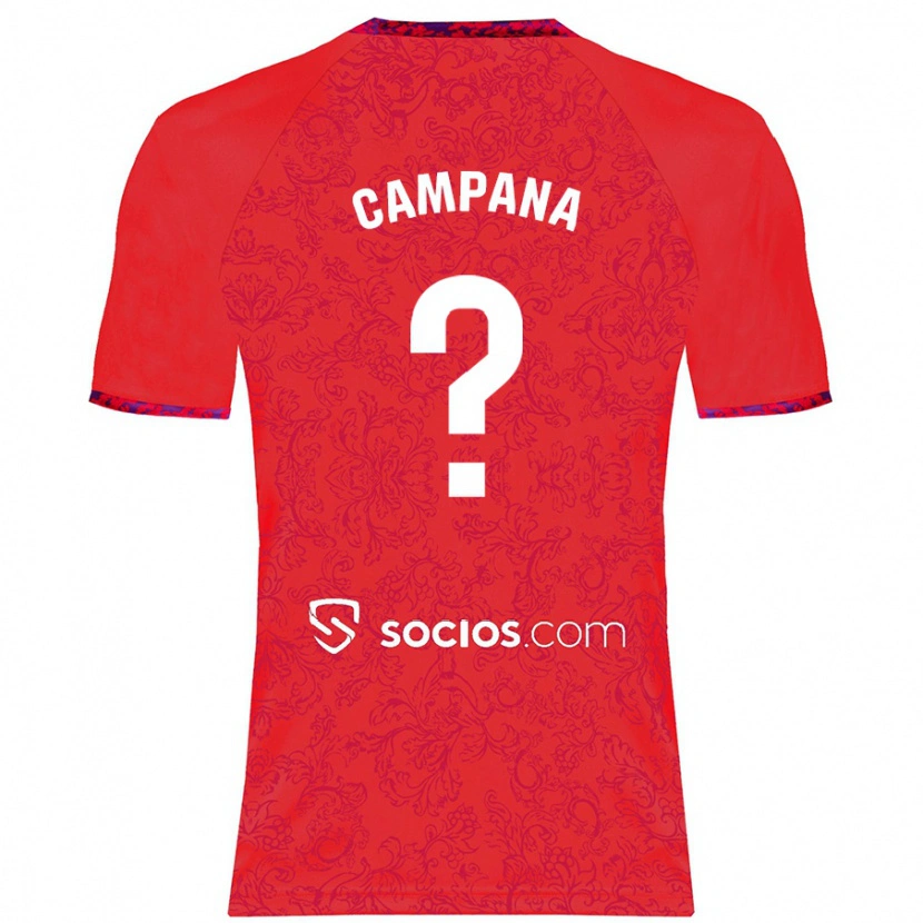 Danxen Mænd Massimo Campana #0 Rød Udebane Spillertrøjer 2024/25 Trøje T-Shirt