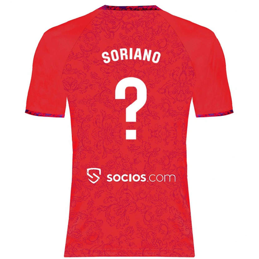 Danxen Mænd Antonio Soriano #0 Rød Udebane Spillertrøjer 2024/25 Trøje T-Shirt