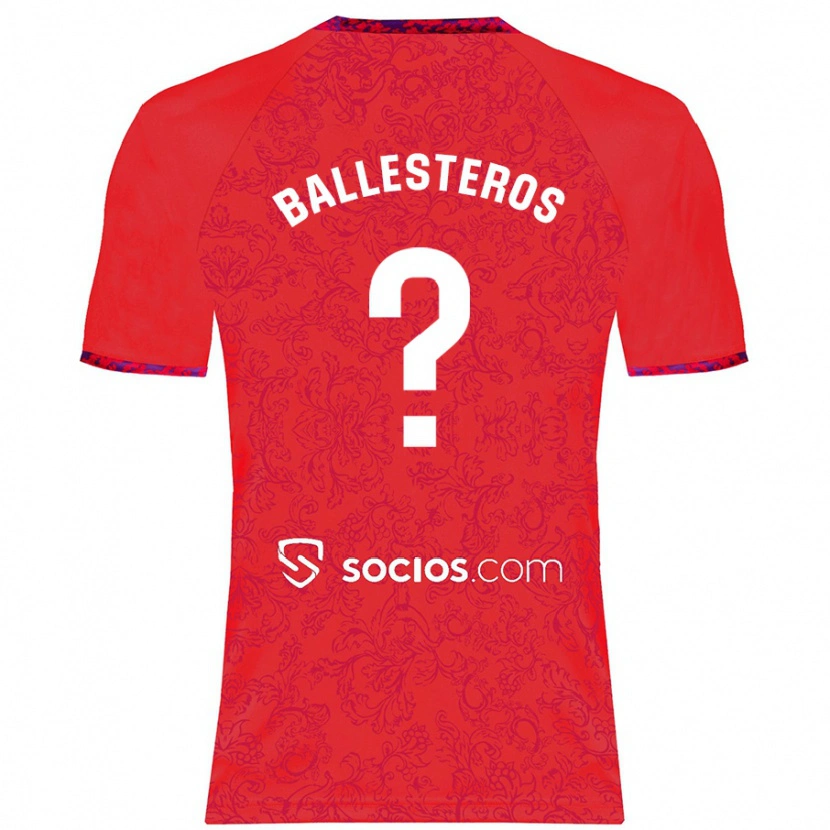 Danxen Mænd Gonzalo Ballesteros #0 Rød Udebane Spillertrøjer 2024/25 Trøje T-Shirt