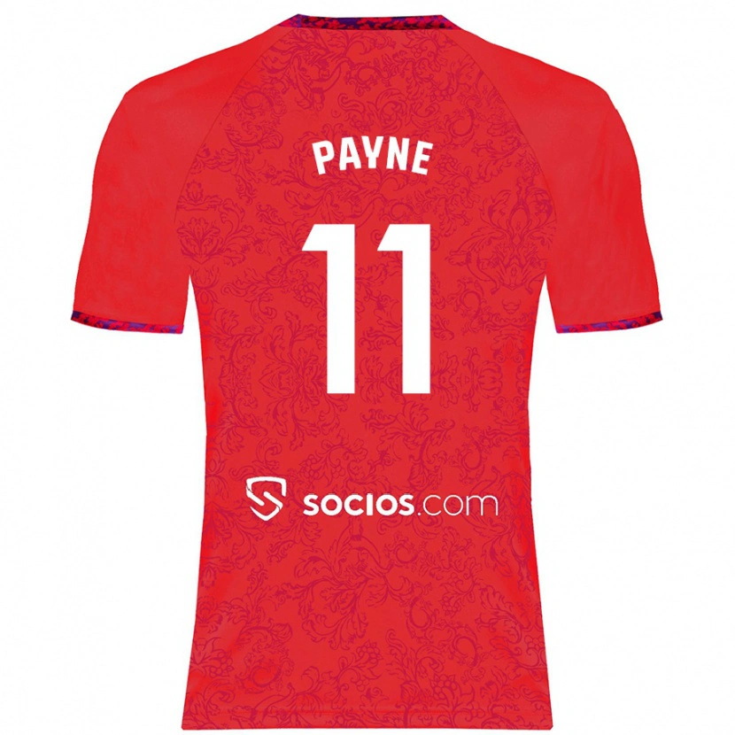 Danxen Mænd Antionette Oyedupe Toni Payne #11 Rød Udebane Spillertrøjer 2024/25 Trøje T-Shirt