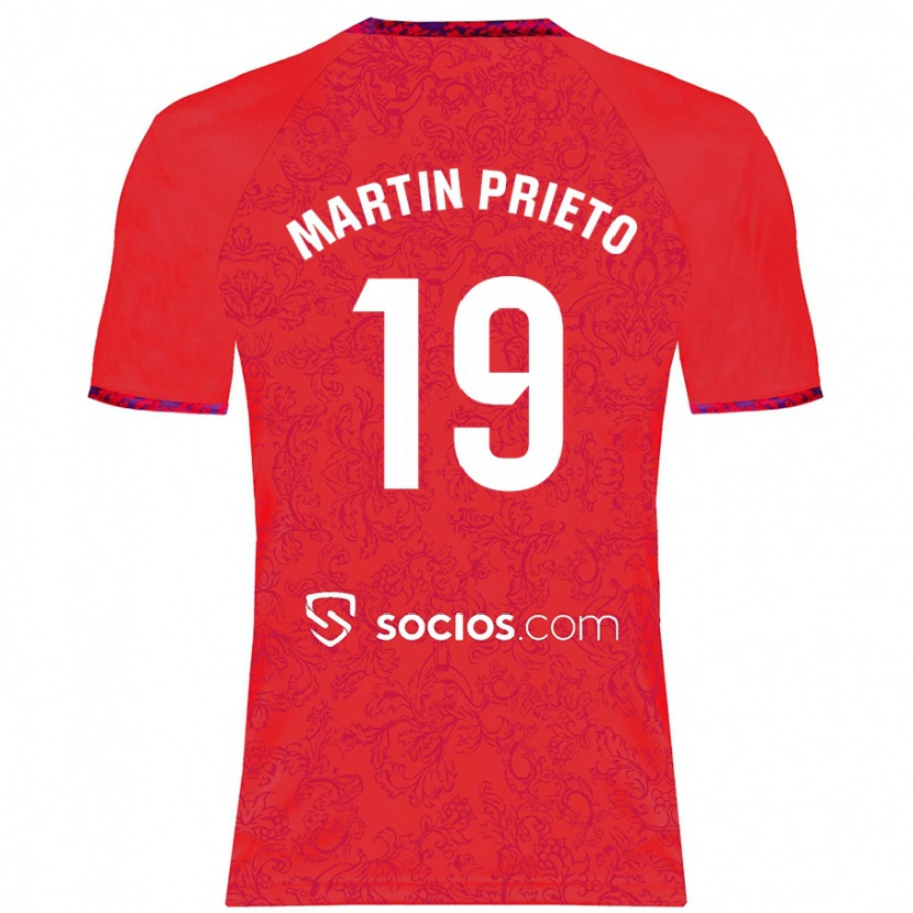 Danxen Mænd Cristina Martín-Prieto Gutiérrez #19 Rød Udebane Spillertrøjer 2024/25 Trøje T-Shirt