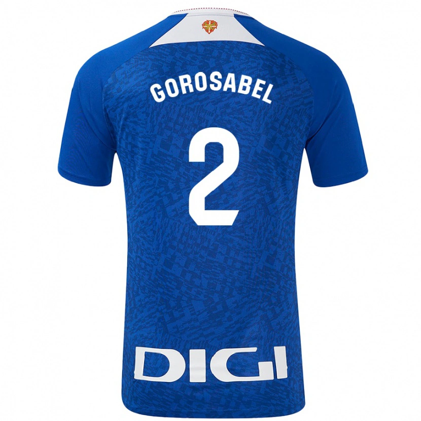 Danxen Mænd Andoni Gorosabel #2 Kongeblå Udebane Spillertrøjer 2024/25 Trøje T-Shirt