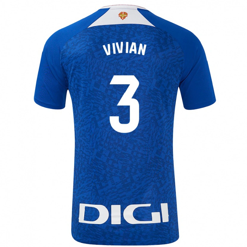 Danxen Mænd Dani Vivian #3 Kongeblå Udebane Spillertrøjer 2024/25 Trøje T-Shirt