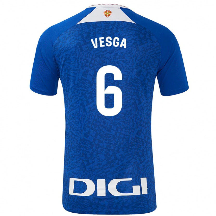 Danxen Mænd Mikel Vesga #6 Kongeblå Udebane Spillertrøjer 2024/25 Trøje T-Shirt