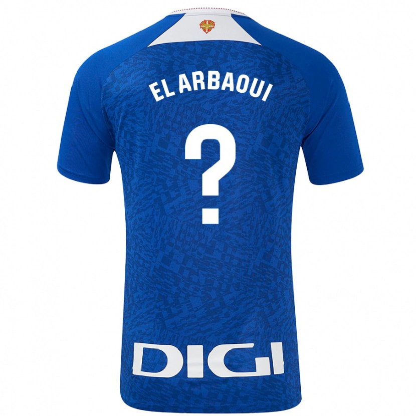 Danxen Mænd Ilyas El Arbaoui #0 Kongeblå Udebane Spillertrøjer 2024/25 Trøje T-Shirt