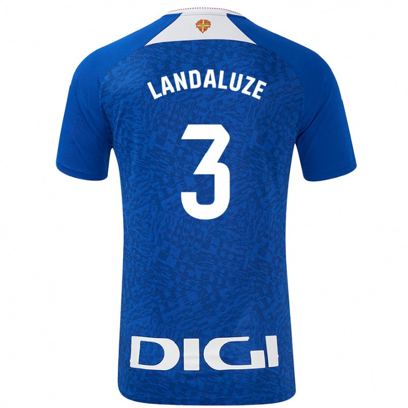 Danxen Mænd Naia Landaluze #3 Kongeblå Udebane Spillertrøjer 2024/25 Trøje T-Shirt