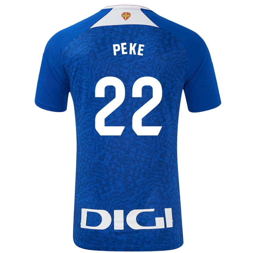 Danxen Mænd Ainize Barea Nuñez #22 Kongeblå Udebane Spillertrøjer 2024/25 Trøje T-Shirt