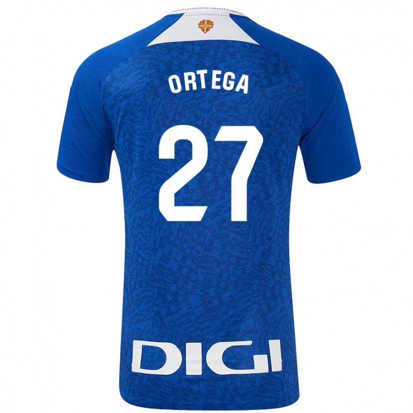 Danxen Mænd Sara Ortega #27 Kongeblå Udebane Spillertrøjer 2024/25 Trøje T-Shirt
