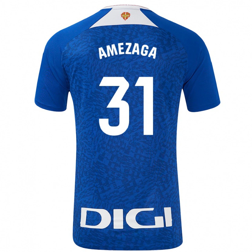 Danxen Mænd Jone Amezaga #31 Kongeblå Udebane Spillertrøjer 2024/25 Trøje T-Shirt
