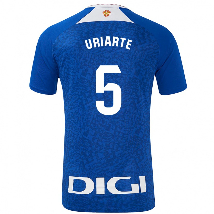 Danxen Mænd Naroa Uriarte Urazurrutia #5 Kongeblå Udebane Spillertrøjer 2024/25 Trøje T-Shirt