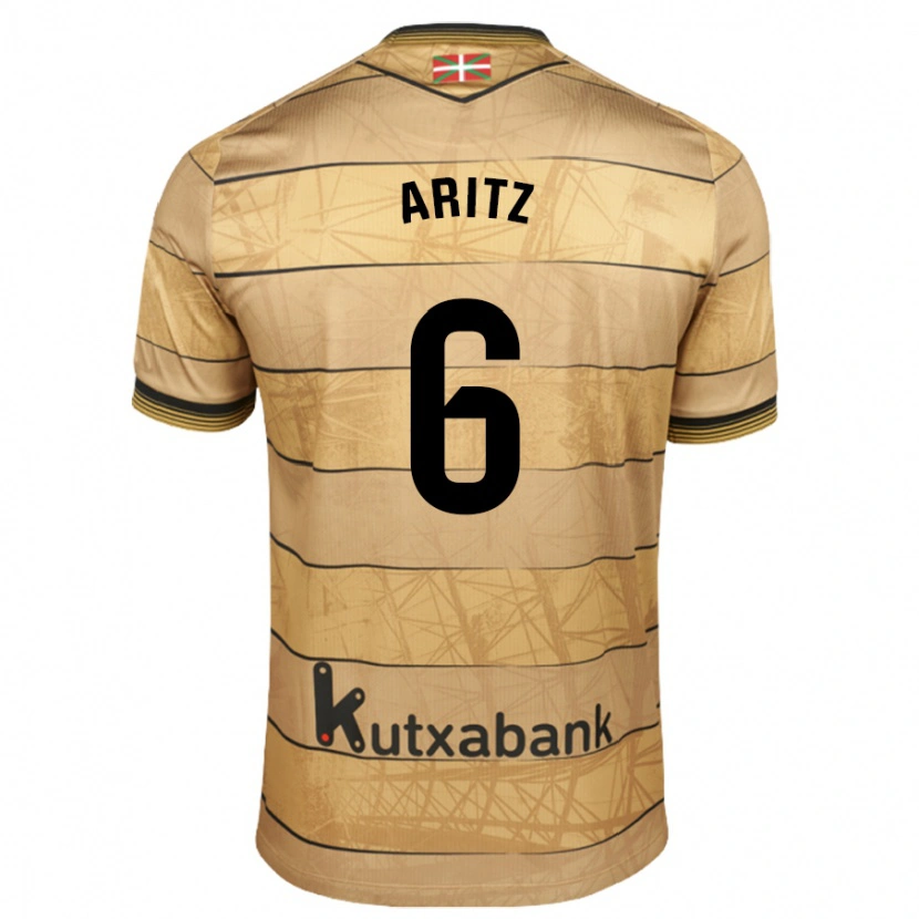 Danxen Mænd Aritz Elustondo #6 Brun Udebane Spillertrøjer 2024/25 Trøje T-Shirt