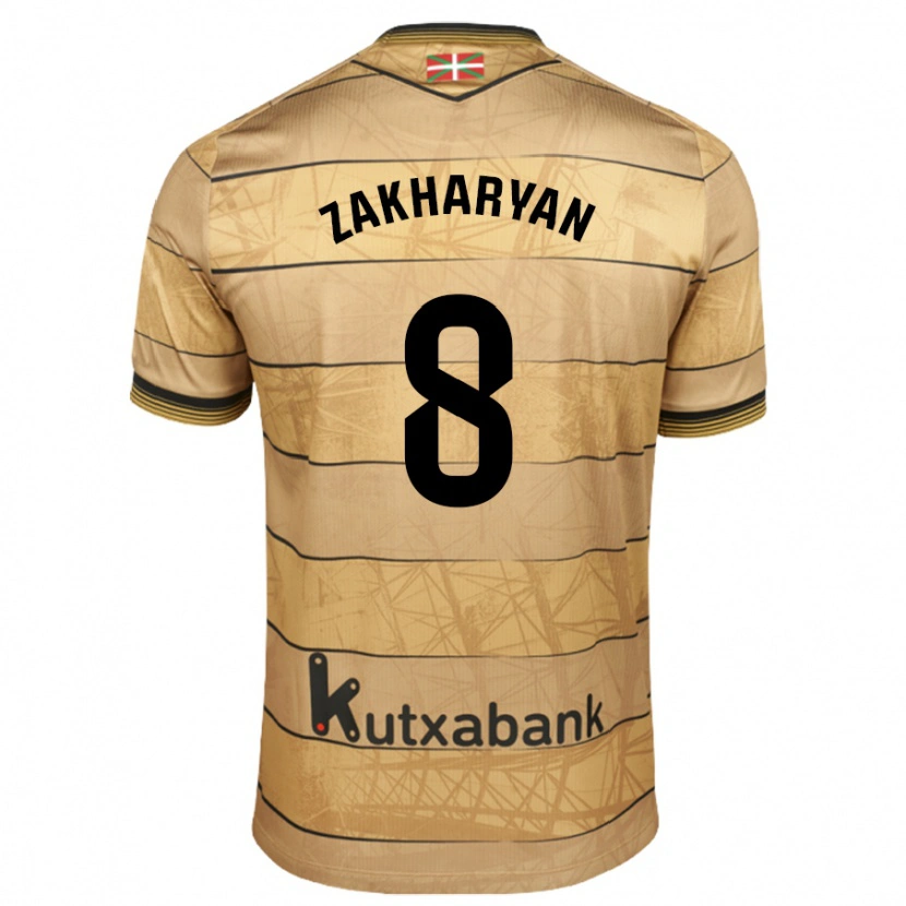 Danxen Mænd Arsen Zakharyan #8 Brun Udebane Spillertrøjer 2024/25 Trøje T-Shirt