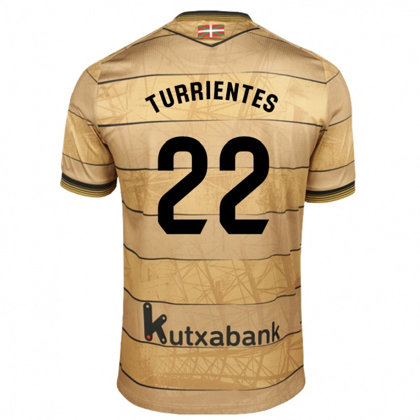 Danxen Mænd Beñat Turrientes #22 Brun Udebane Spillertrøjer 2024/25 Trøje T-Shirt