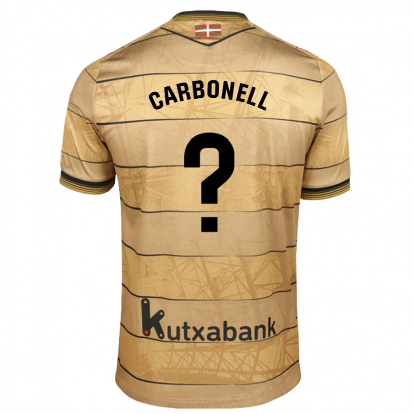 Danxen Mænd Tomy Carbonell #0 Brun Udebane Spillertrøjer 2024/25 Trøje T-Shirt