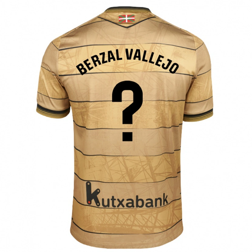 Danxen Mænd Asier Berzal #0 Brun Udebane Spillertrøjer 2024/25 Trøje T-Shirt