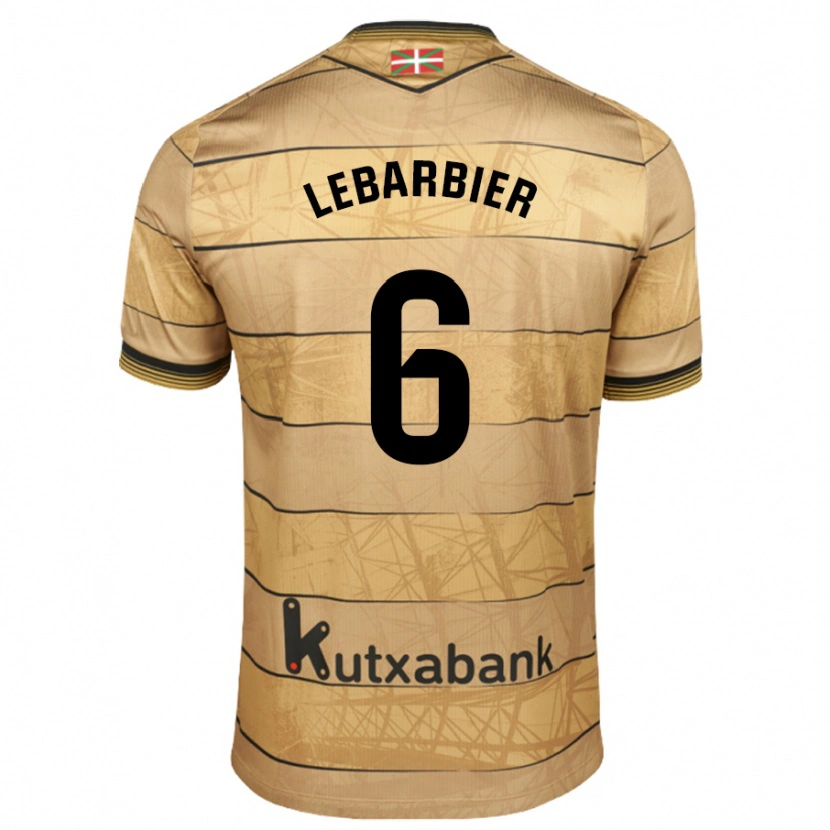 Danxen Mænd Alex Lebarbier #6 Brun Udebane Spillertrøjer 2024/25 Trøje T-Shirt