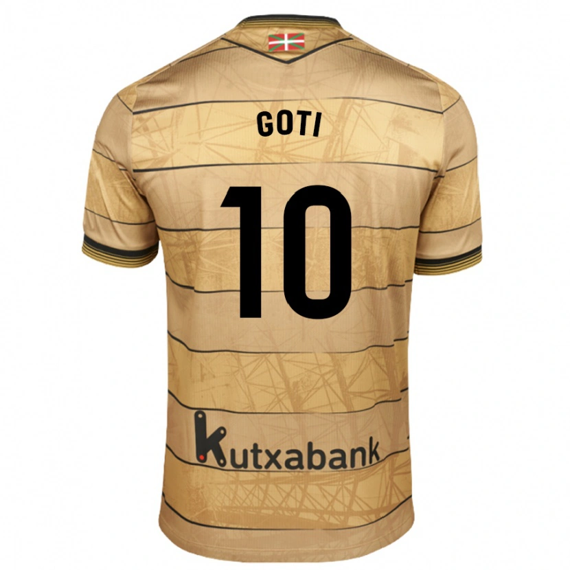 Danxen Mænd Mikel Goti #10 Brun Udebane Spillertrøjer 2024/25 Trøje T-Shirt