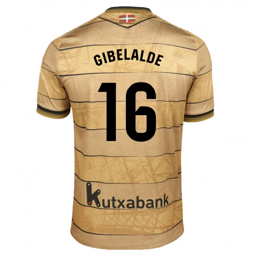 Danxen Mænd Manex Gibelalde #16 Brun Udebane Spillertrøjer 2024/25 Trøje T-Shirt