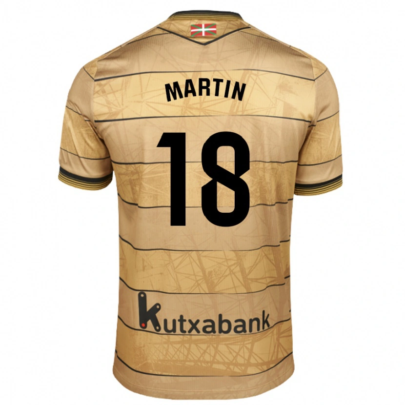 Danxen Mænd Hugo Martín #18 Brun Udebane Spillertrøjer 2024/25 Trøje T-Shirt