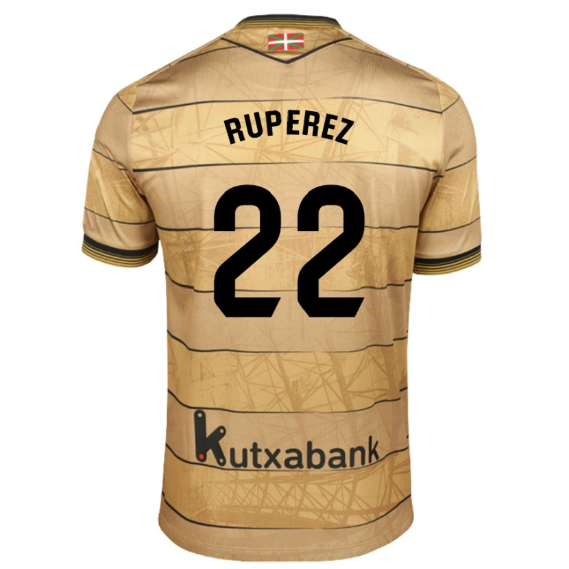 Danxen Mænd Iñaki Rupérez #22 Brun Udebane Spillertrøjer 2024/25 Trøje T-Shirt