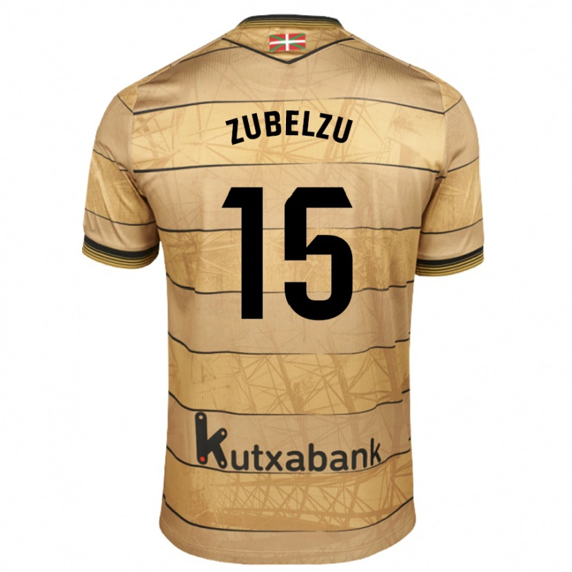 Danxen Mænd Julen Zubelzu #15 Brun Udebane Spillertrøjer 2024/25 Trøje T-Shirt