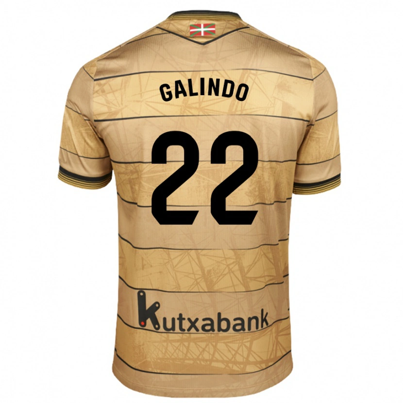 Danxen Mænd Iker Galindo #22 Brun Udebane Spillertrøjer 2024/25 Trøje T-Shirt