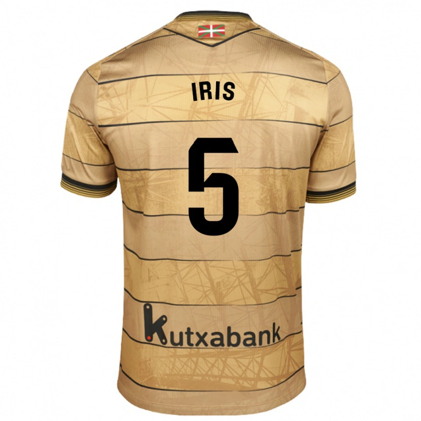 Danxen Mænd Iris Arnaiz Gil #5 Brun Udebane Spillertrøjer 2024/25 Trøje T-Shirt