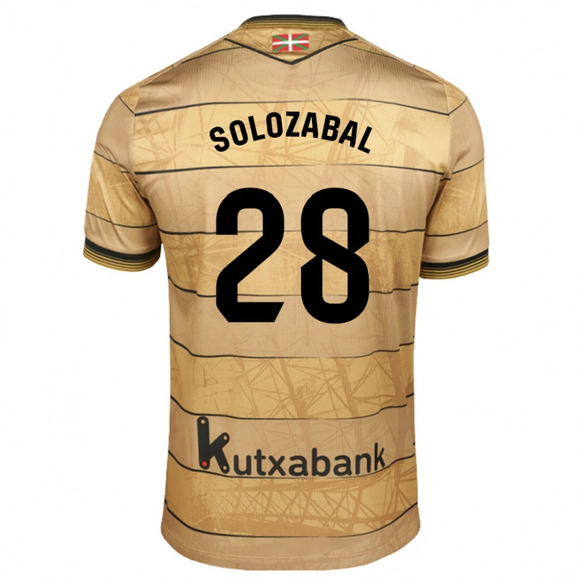 Danxen Mænd Malen Solozabal Ibarra #28 Brun Udebane Spillertrøjer 2024/25 Trøje T-Shirt