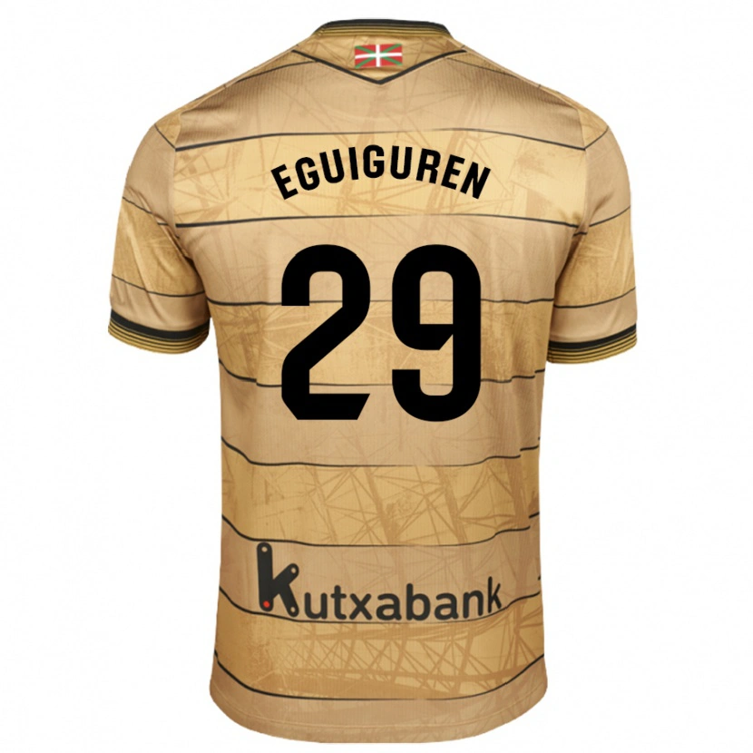 Danxen Mænd Intza Eguiguren Beraza #29 Brun Udebane Spillertrøjer 2024/25 Trøje T-Shirt