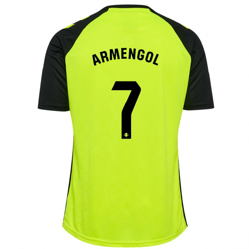 Danxen Mænd Carla Armengol #7 Fluorescerende Gul Sort Udebane Spillertrøjer 2024/25 Trøje T-Shirt