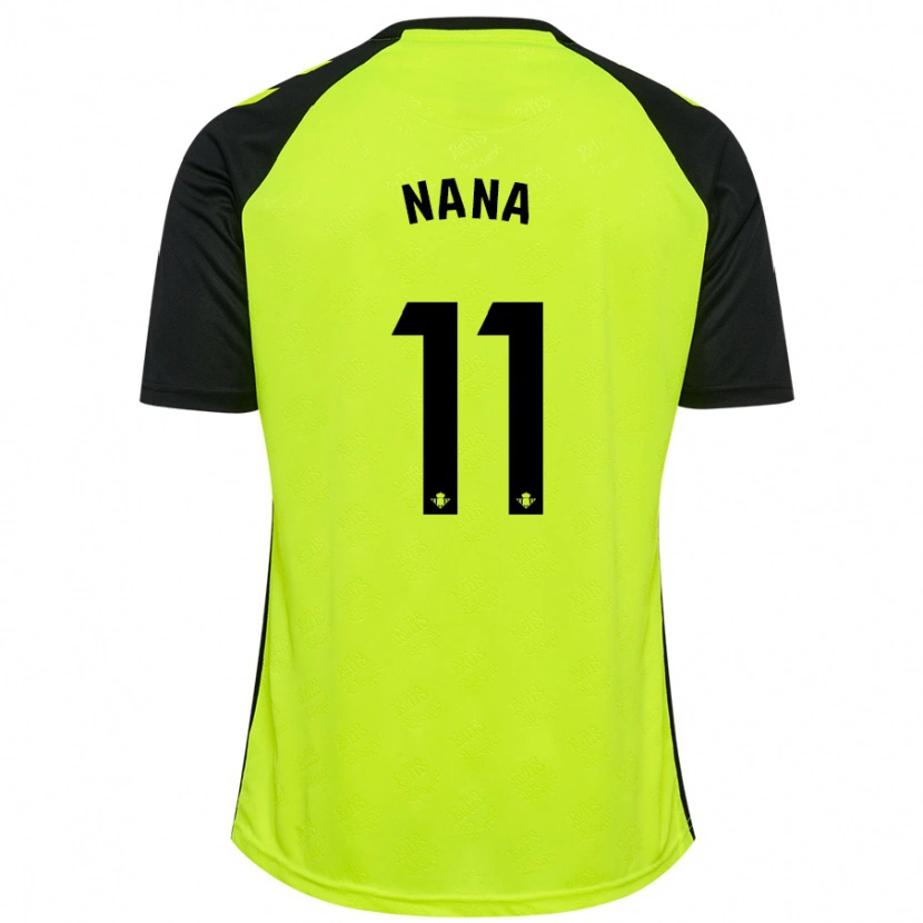 Danxen Mænd Nuria Ligero Fernández #11 Fluorescerende Gul Sort Udebane Spillertrøjer 2024/25 Trøje T-Shirt