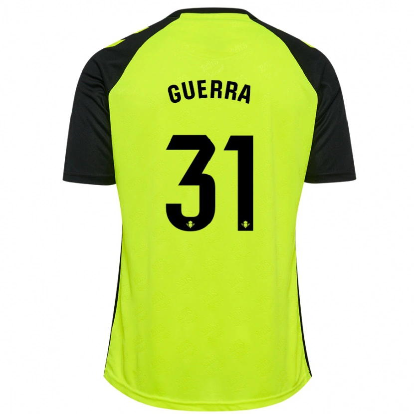 Danxen Mænd Ana Guerra Morcillo #31 Fluorescerende Gul Sort Udebane Spillertrøjer 2024/25 Trøje T-Shirt