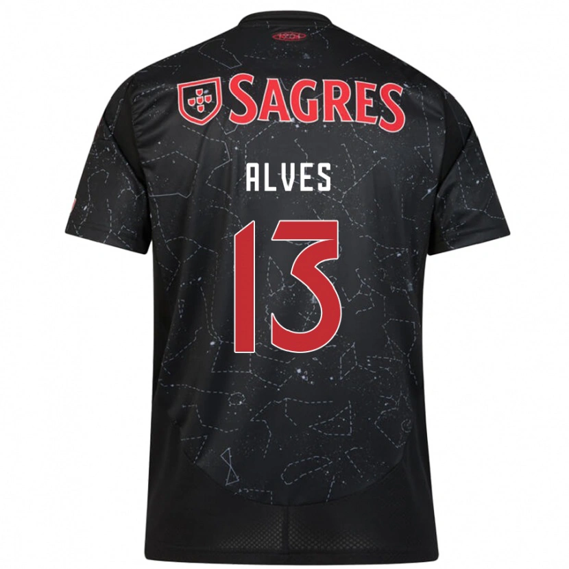 Danxen Mænd Lúcia Alves #13 Sort Rød Udebane Spillertrøjer 2024/25 Trøje T-Shirt