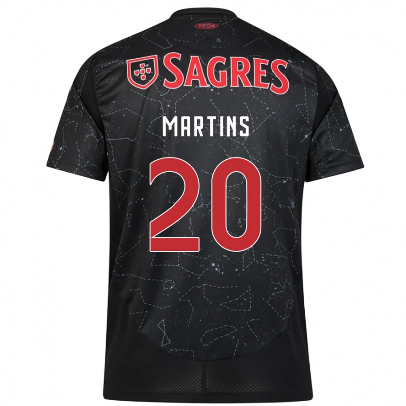Danxen Mænd Lara Martins #20 Sort Rød Udebane Spillertrøjer 2024/25 Trøje T-Shirt