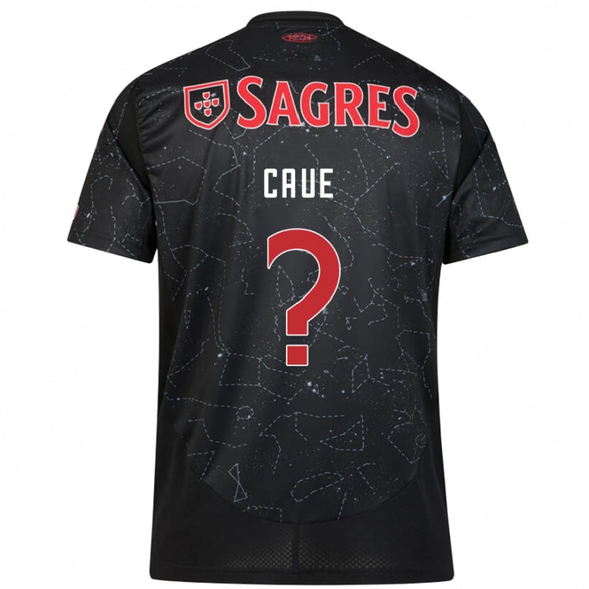 Danxen Mænd Cauê #0 Sort Rød Udebane Spillertrøjer 2024/25 Trøje T-Shirt