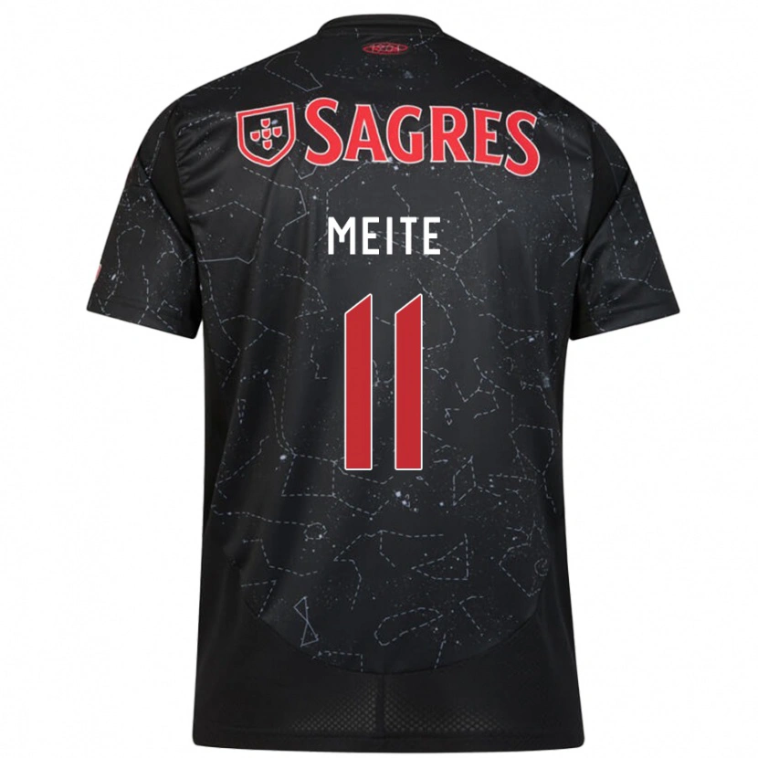 Danxen Mænd Soualiho Meite #11 Sort Rød Udebane Spillertrøjer 2024/25 Trøje T-Shirt