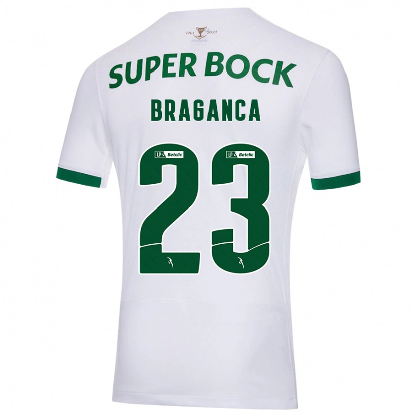 Danxen Mænd Daniel Bragança #23 Hvid Grøn Udebane Spillertrøjer 2024/25 Trøje T-Shirt