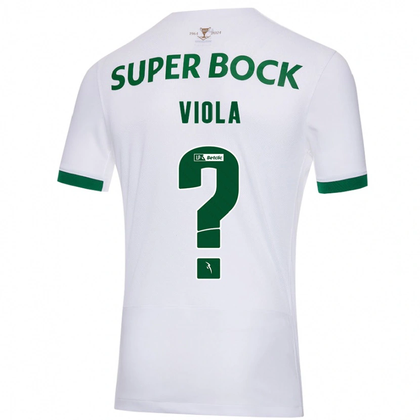Danxen Mænd Rodrigo Viola #0 Hvid Grøn Udebane Spillertrøjer 2024/25 Trøje T-Shirt