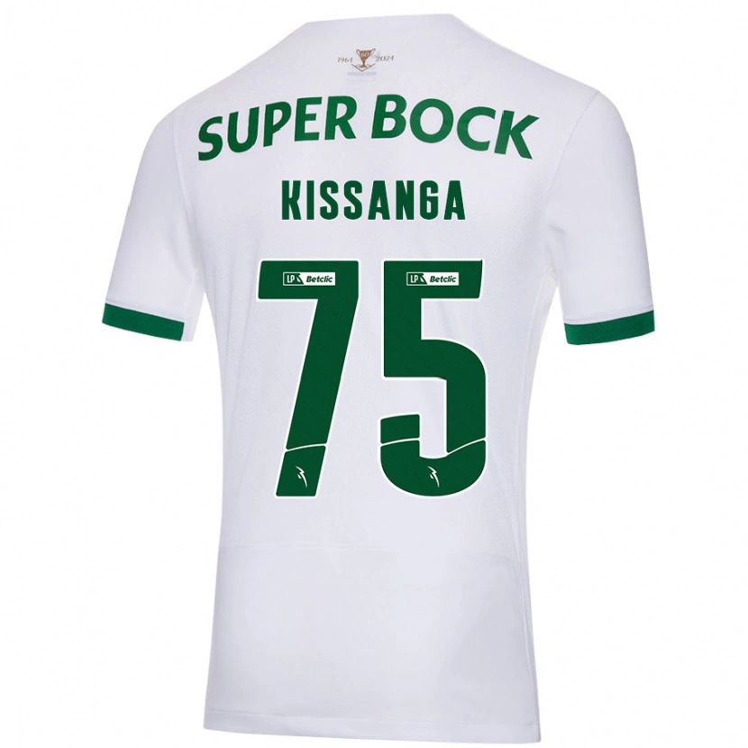 Danxen Mænd Manuel Kissanga #75 Hvid Grøn Udebane Spillertrøjer 2024/25 Trøje T-Shirt