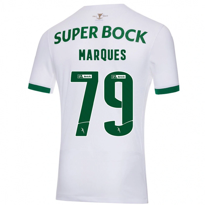 Danxen Mænd Rodrigo Marquês #79 Hvid Grøn Udebane Spillertrøjer 2024/25 Trøje T-Shirt