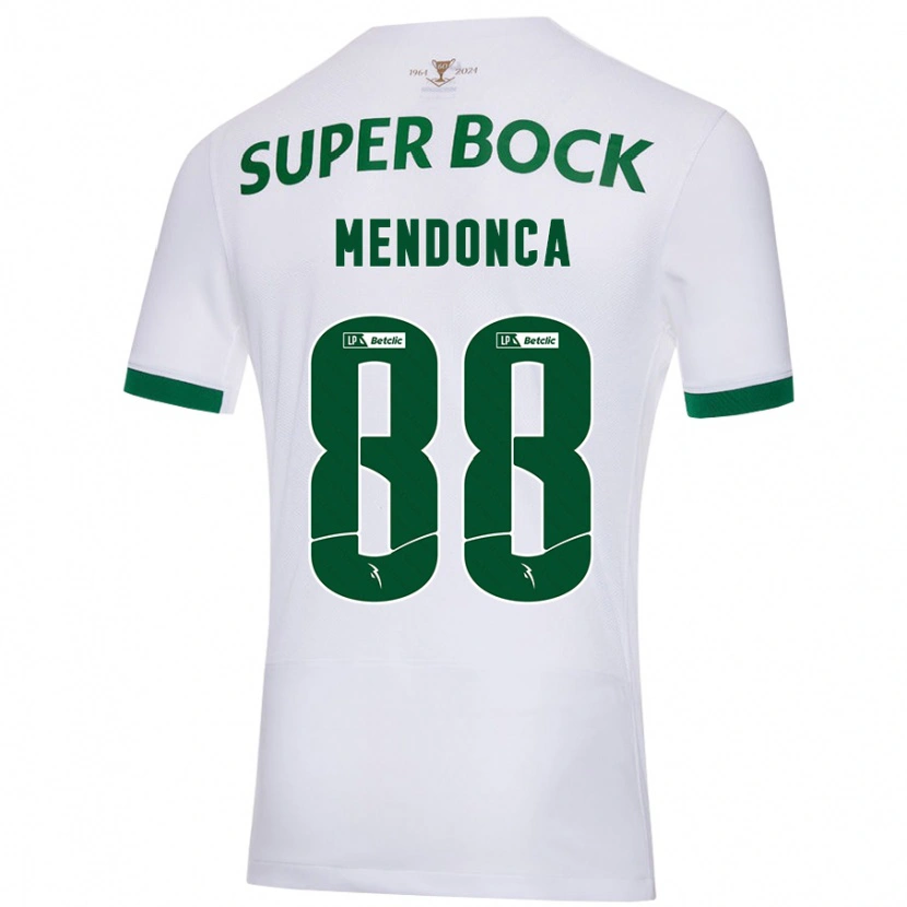 Danxen Mænd Manuel Mendonça #88 Hvid Grøn Udebane Spillertrøjer 2024/25 Trøje T-Shirt