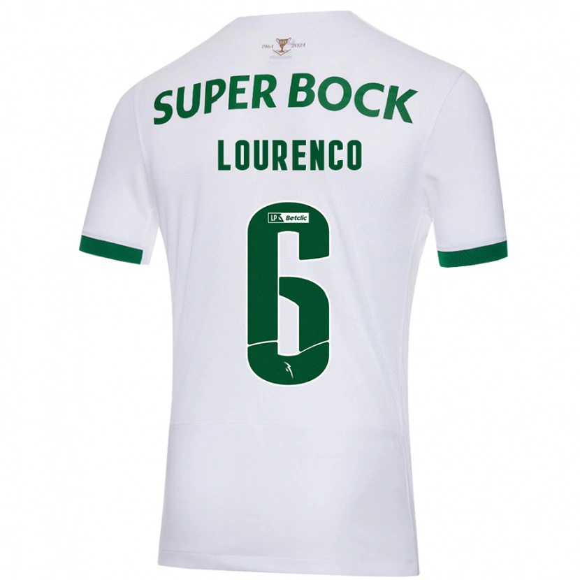 Danxen Mænd Bruna Lourenço #6 Hvid Grøn Udebane Spillertrøjer 2024/25 Trøje T-Shirt