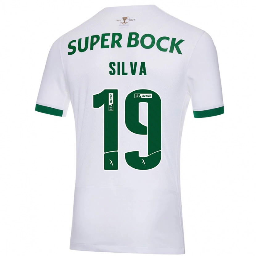 Danxen Mænd Diana Silva #19 Hvid Grøn Udebane Spillertrøjer 2024/25 Trøje T-Shirt